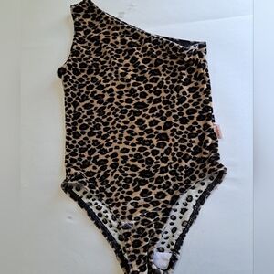 Milton Girl's Leopard Print One Piece Swim Suit